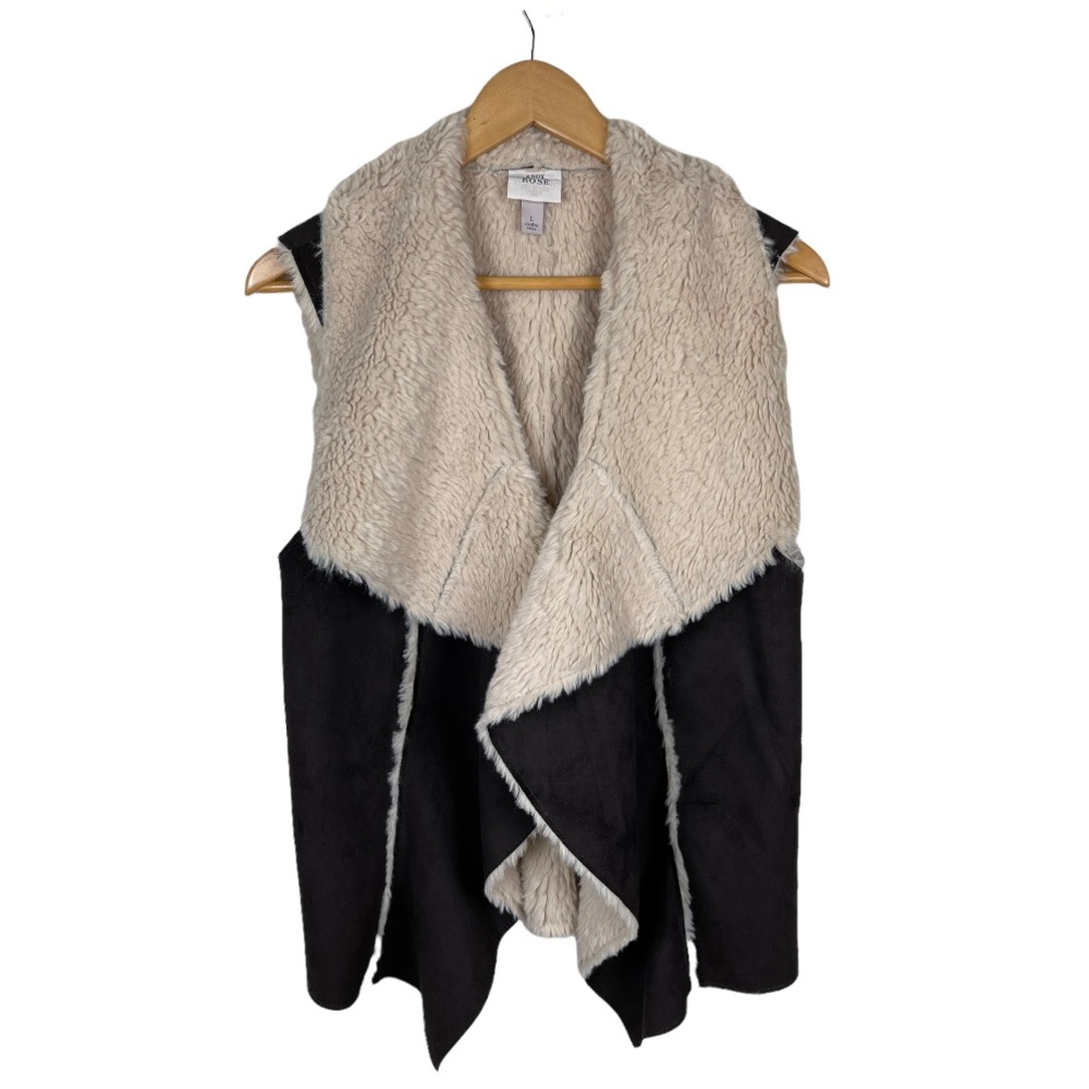Knox Rose Brown Sherpa Vest‎